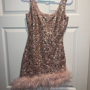 Sequined cocktail dress
